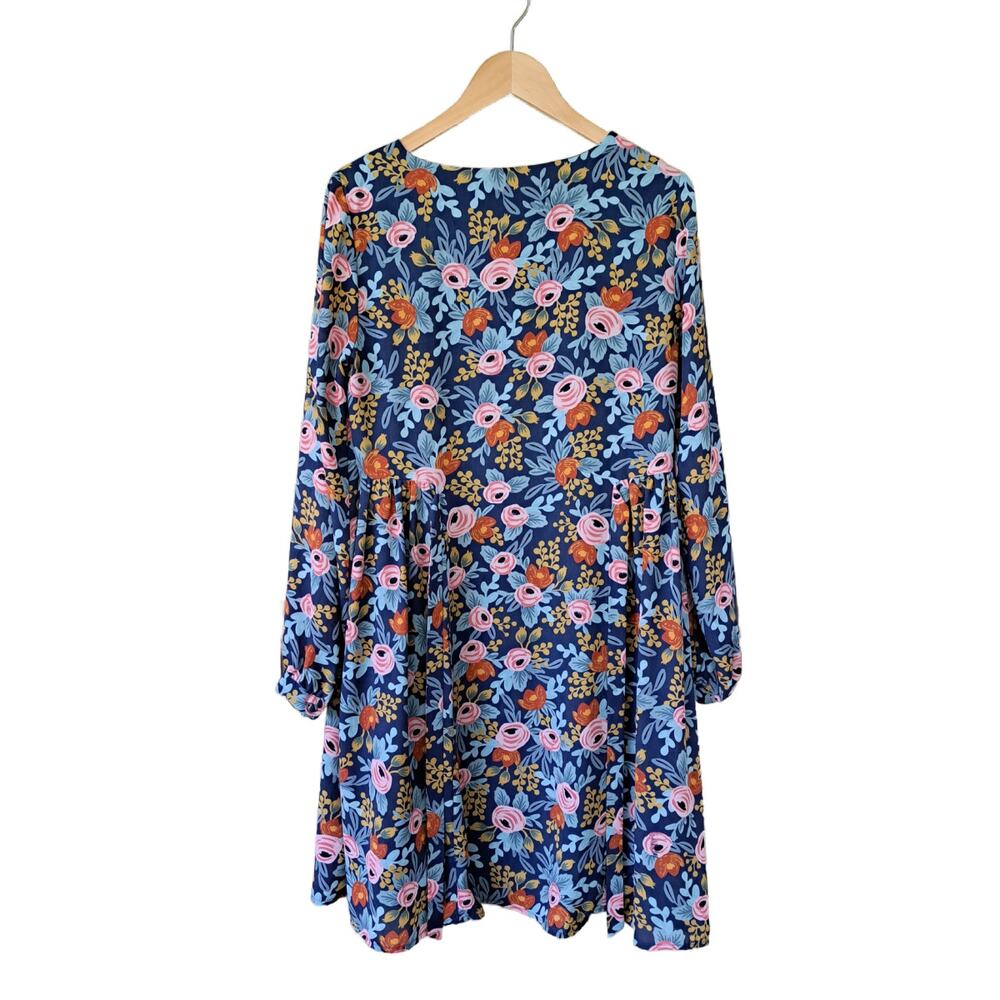 Anthropologie Rifle Paper Co. Efflorescence Floral Swing Dress XS - Picture 9 of 11